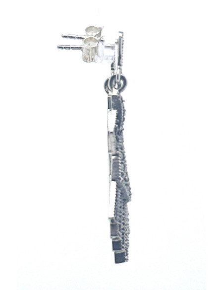 Pendiente plata marcasitas