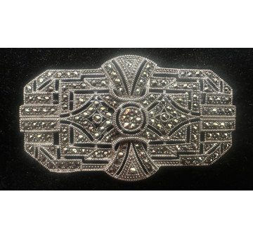 Broche marcasitas plata