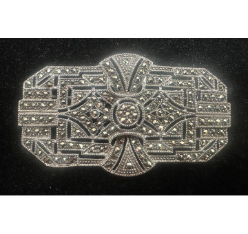 Broche marcasitas plata 2