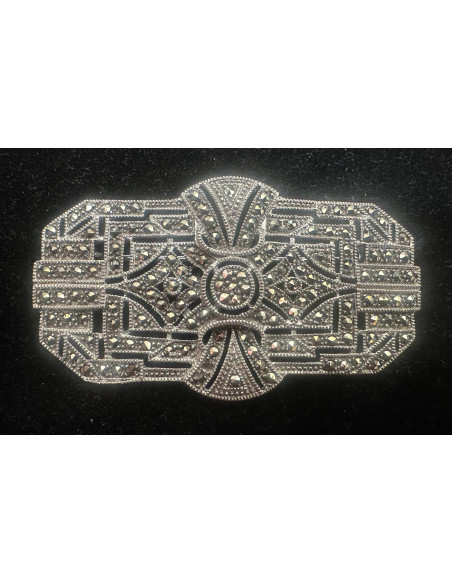 Broche marcasitas plata