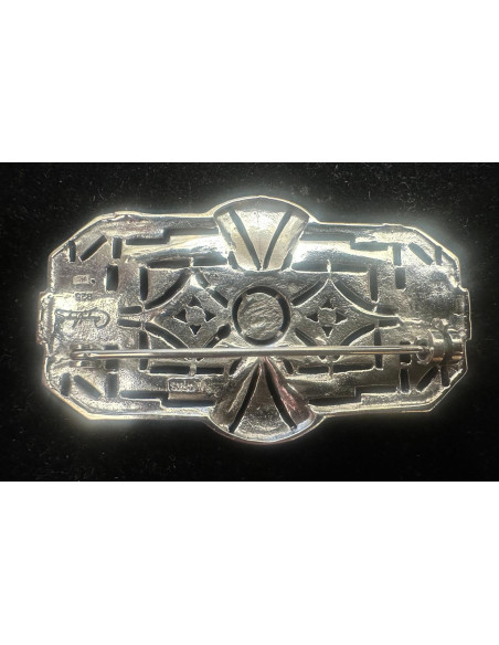 Broche marcasitas plata
