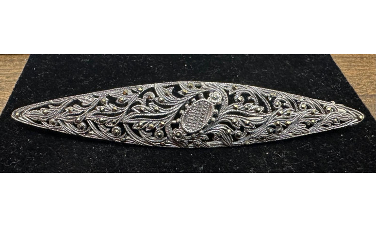 Broche marcasitas plata