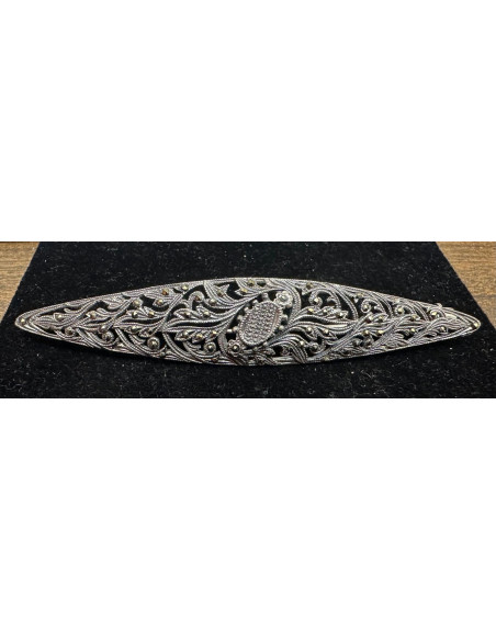 Broche marcasitas plata