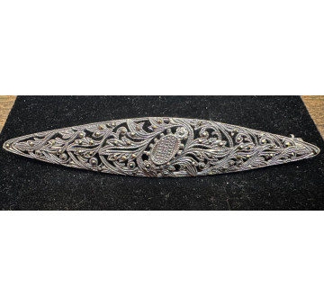Broche marcasitas plata 2