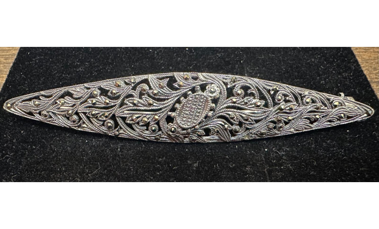 Broche marcasitas plata