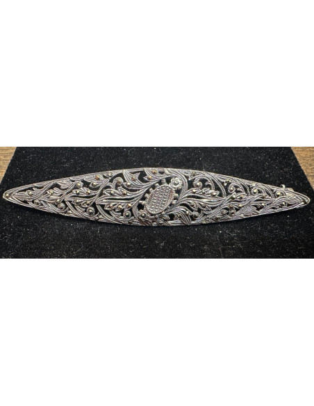 Broche marcasitas plata