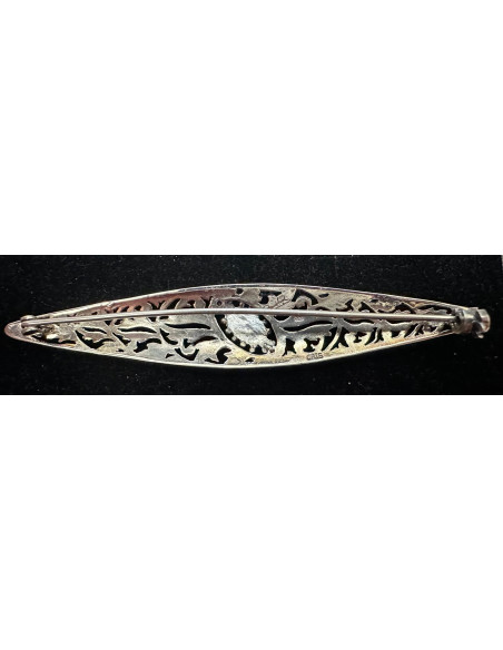 Broche marcasitas plata