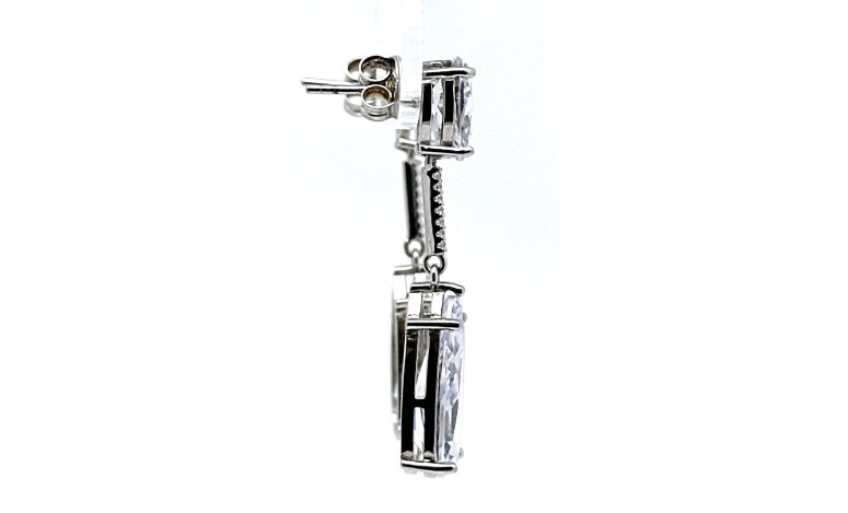 Pendiente plata cristal
