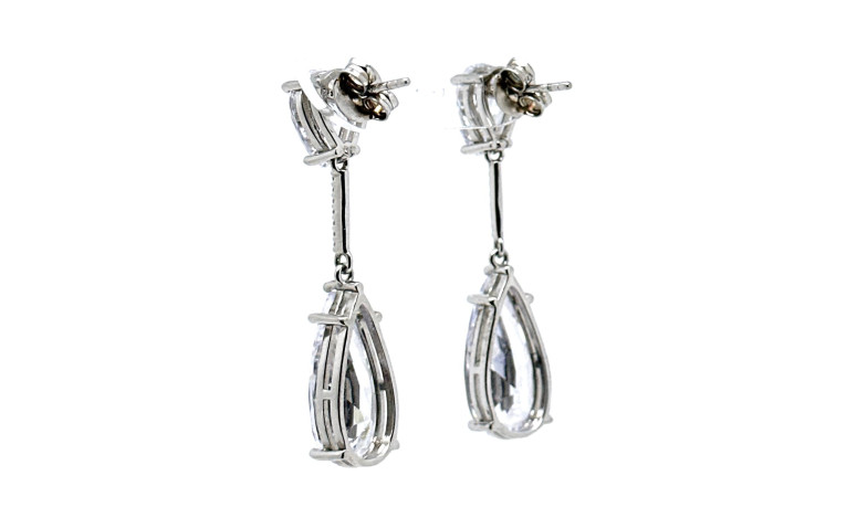 Pendiente plata cristal