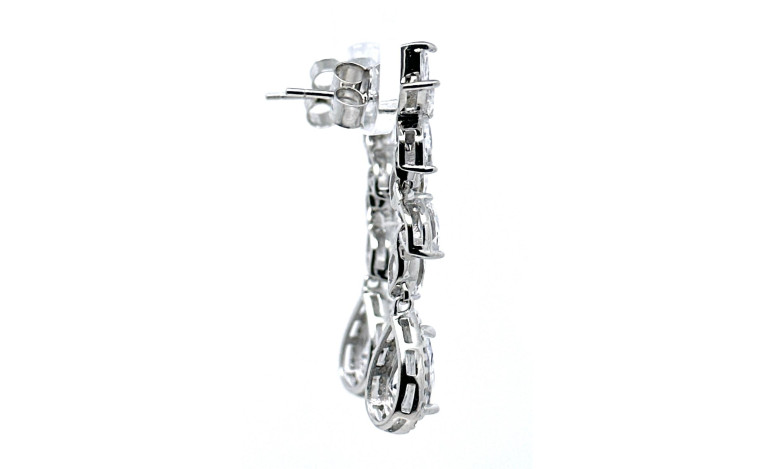 Pendiente cristal plata