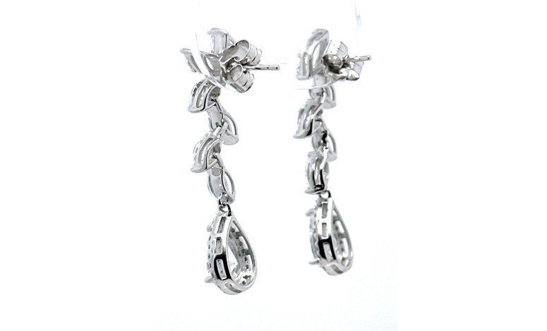 Pendiente cristal plata
