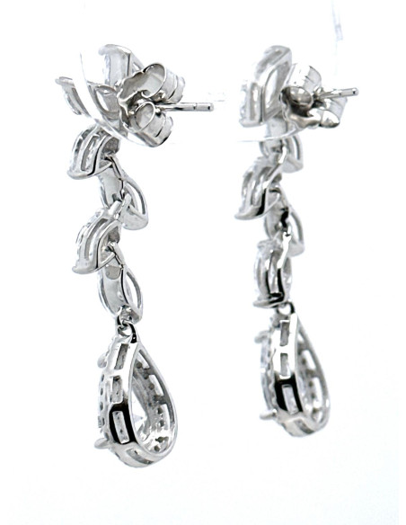 Pendiente cristal plata