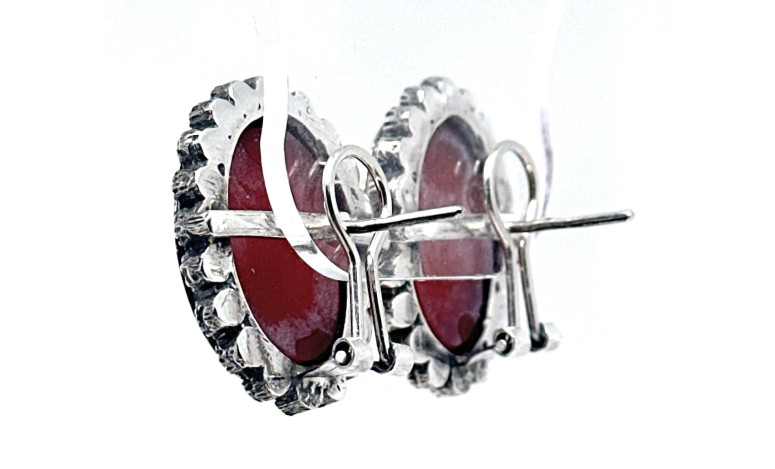 Pendiente camafeo plata