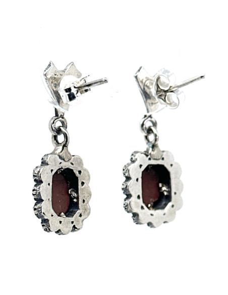 Pendiente camafeo plata