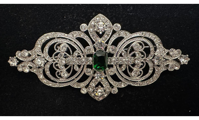 Broche mantilla rodio color