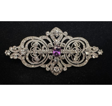 Broche mantilla rodio color 2