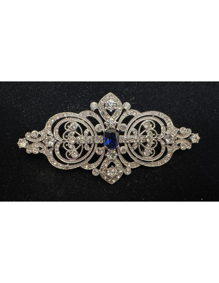 Broche mantilla rodio color