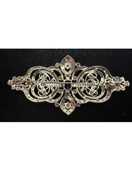 Broche mantilla rodio color