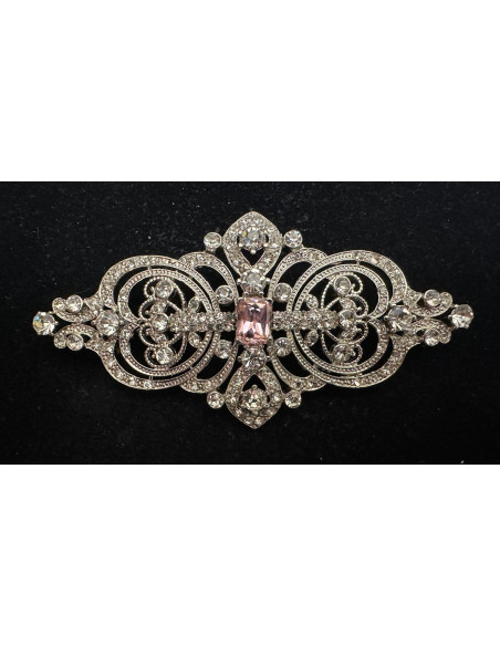 Broche mantilla rodio color
