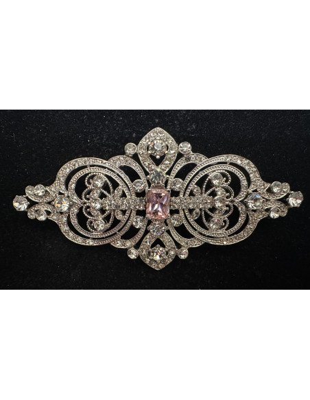 Broche mantilla rodio color