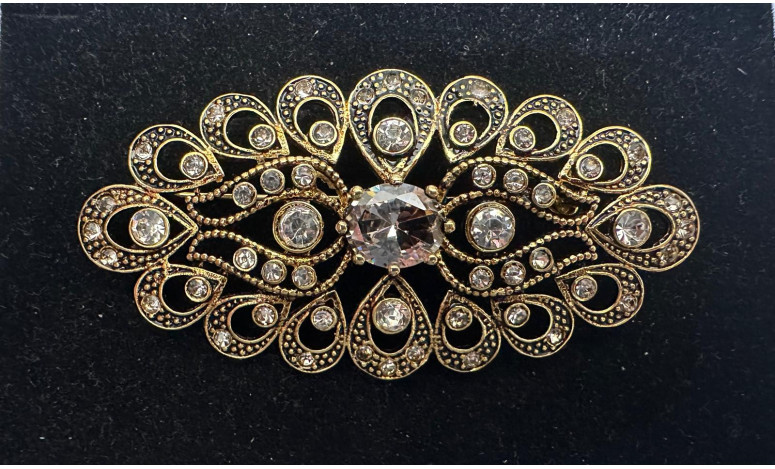 Broche mantilla rodio