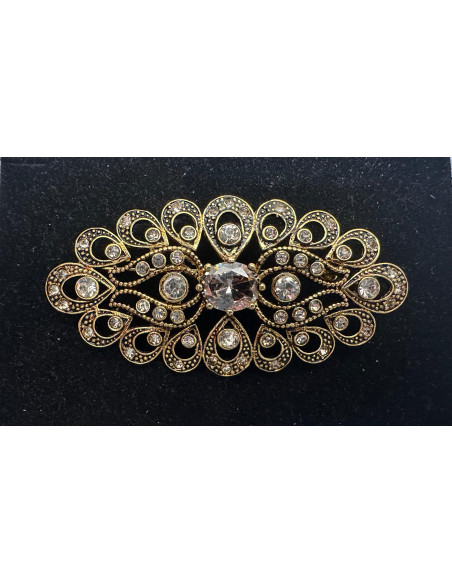 Broche mantilla rodio