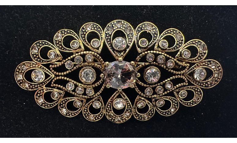Broche mantilla rodio