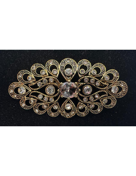 Broche mantilla rodio