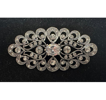 Broche mantilla rodio 2