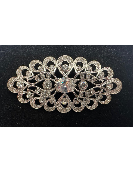 Broche mantilla rodio