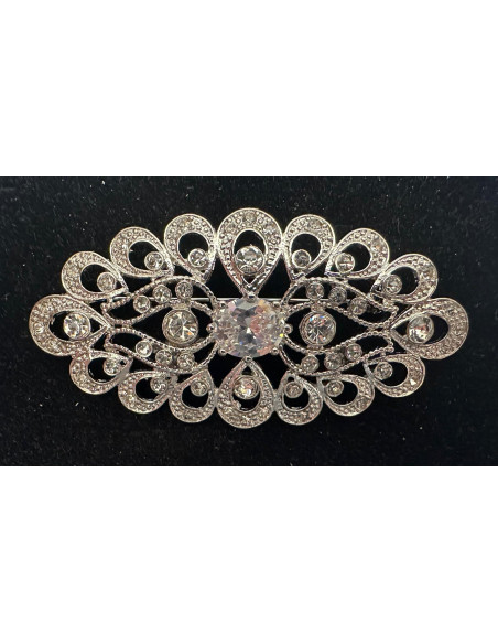Broche mantilla rodio