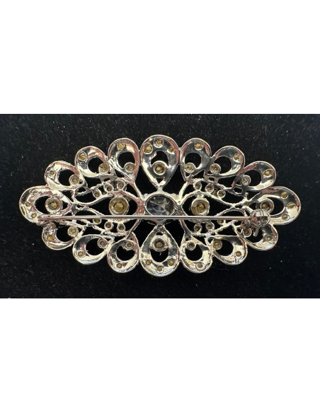 Broche mantilla rodio