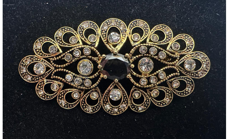 Broche mantilla rodio