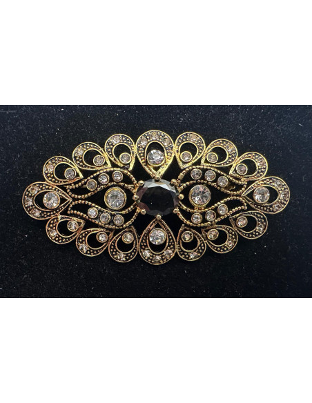 Broche mantilla rodio