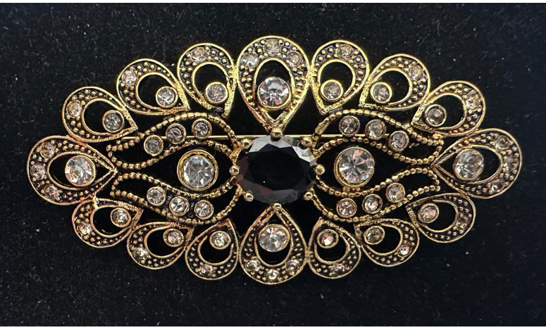Broche mantilla rodio