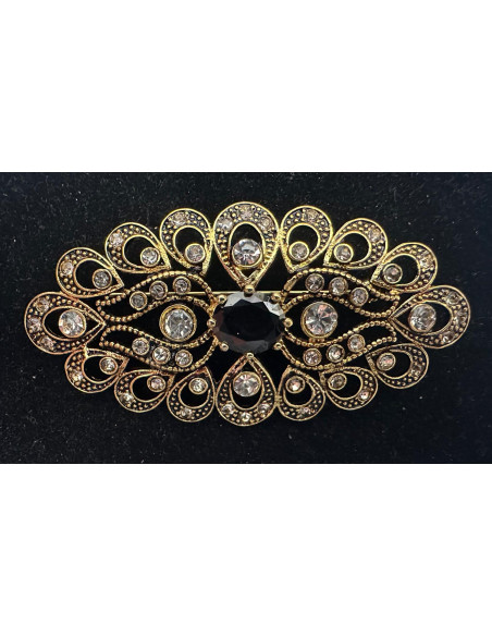 Broche mantilla rodio