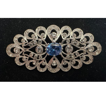Broche mantilla rodio color 2
