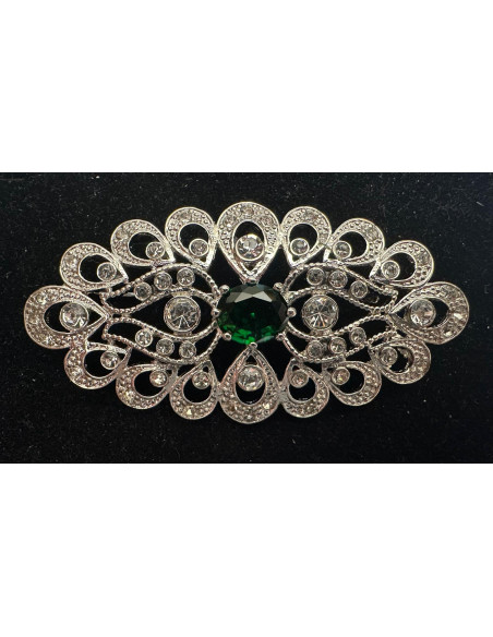 Broche mantilla rodio color