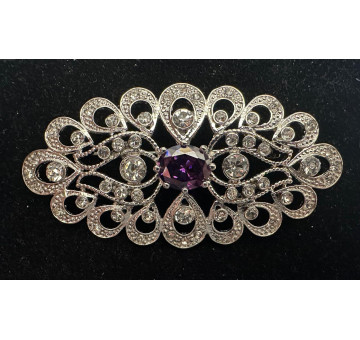 Broche mantilla rodio color 2