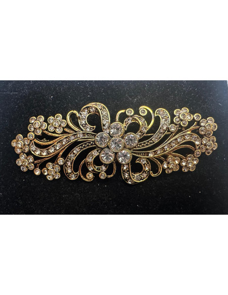 Broche mantilla rodio