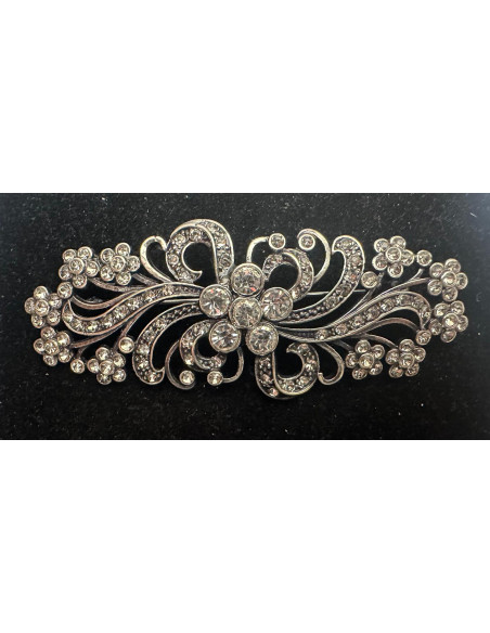 Broche mantilla rodio