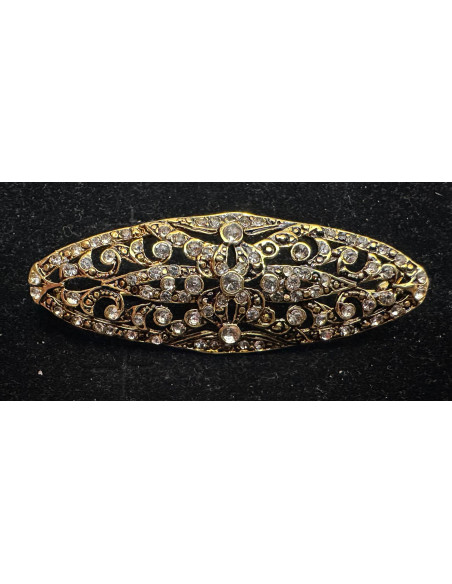 Broche mantilla rodio