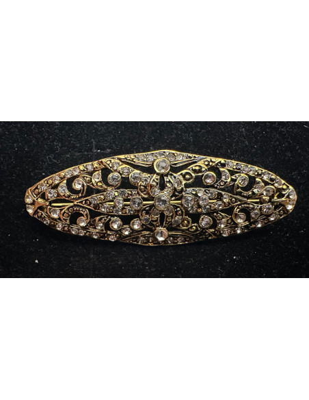 Broche mantilla rodio