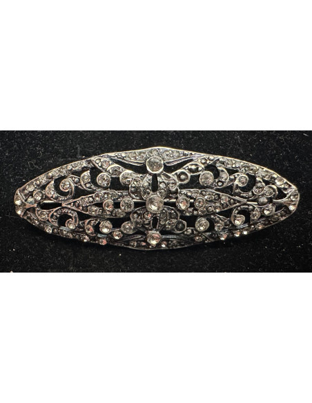 Broche mantilla rodio