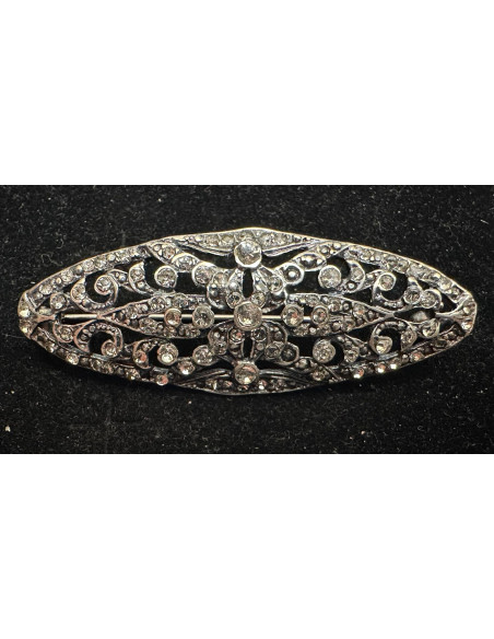 Broche mantilla rodio