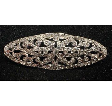 Broche mantilla rodio