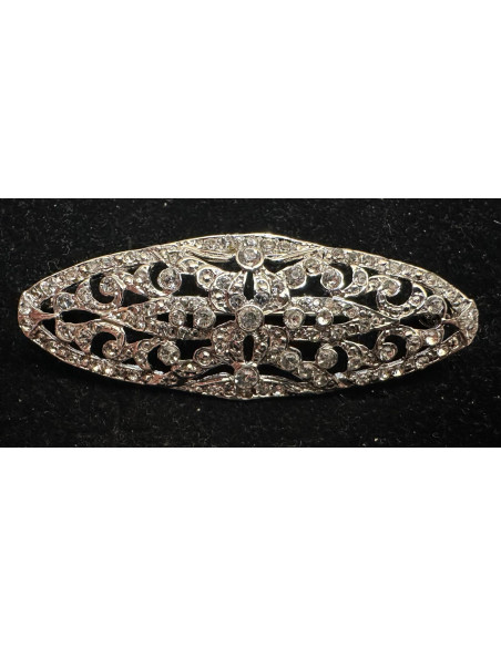 Broche mantilla rodio