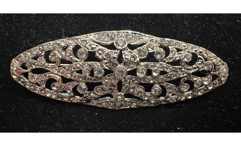 Broche mantilla rodio