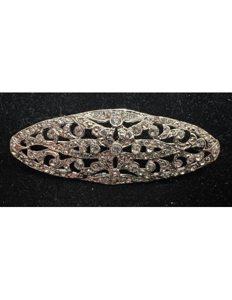 Broche mantilla rodio