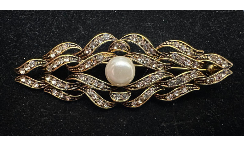 Broche mantilla rodio
